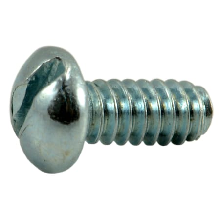 Midwest Fastener #4-40 x 1/4 in Slotted Round Machine Screw, Zinc Plated Steel, 65 PK 62161